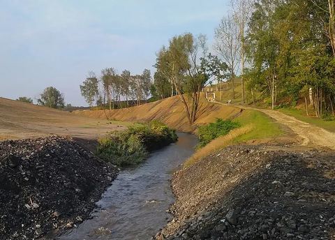 dolina Bytomki, widok od strony Łagiewnik (2019)